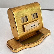 Vintage Ewiger Kalender Tischkalender Vintage aus Messing