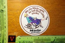 Alter Aufkleber Handwerk Technik Bau MIELE Geschirrspüler Schaukelstuhl