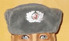 Polizei NVA Winter Mütze Helm Cap Hut Abzeichen DDR