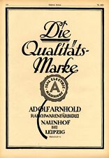 Rauchwaren Färberei Arnhold Naunhof XL Reklame 1921 Pelz Werbung Leipzig  Seal