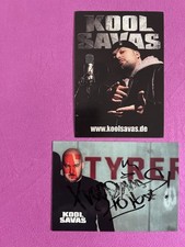 2x Kool Savas AK Musik Autogrammkarte original signiert