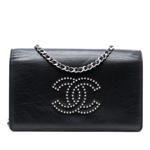 Chanel studded lambskin - chanel, cc