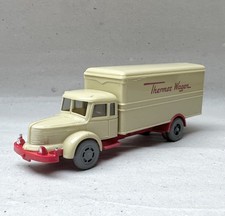 WIKING H0 48k Krupp Titan Thermos Wagen grünbeige, Druck rot mit Blinkern!