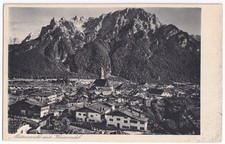 AK Mittenwald mit Karwendel, Bayern, aus 1929, gelaufen