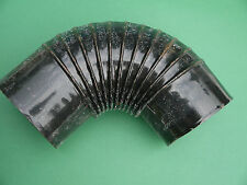 Ofenrohr Bogen 100mm gerippt emailliert 90° schwarz Winkel Knie DDR Emaille