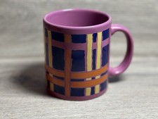 Wächtersbach Becher Retro Bordeaux Blau Gelb Orange –West Germany Vintage Selten