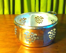 Flaschenhalter Griff- Schale versilbert Jugendstil Art Deco antik Vintage