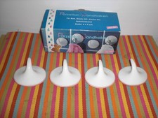 4 Porzellan Wandhaken für Bad