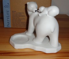 Partylite Teelichthalter Eisbär Eisbären Eisbärküsschen P91134  in OVP