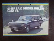 GAZ Volga M24 Berline + Break Diesel Prospekt / Brochure, Belgien, selten, rare