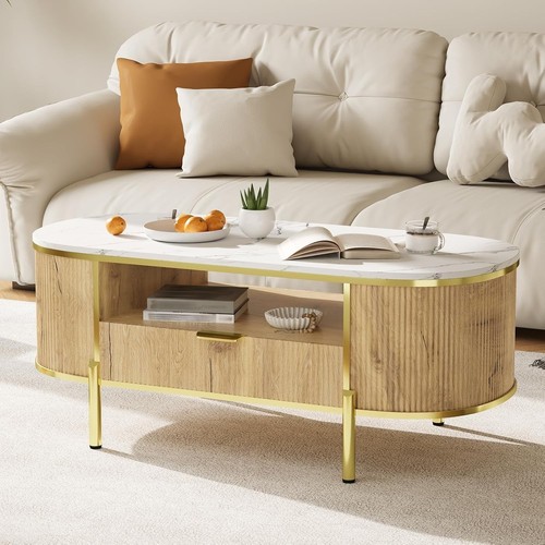 Ovaler couchtisch gebogenes - ovaler,
