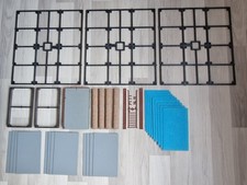 Kibri H0 Konvolut von Wasserplatten, Betonplatten, Gitterunterbau, Hafenkaiteile