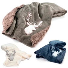 Kuscheldecke Hirsch Fell