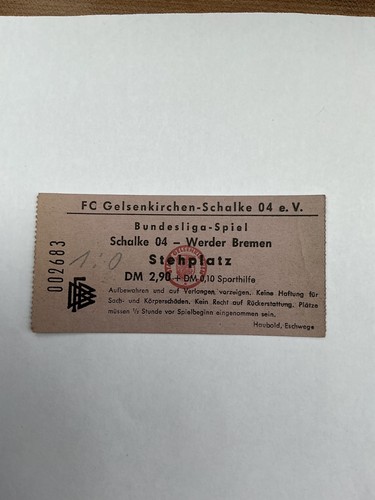 Ticket eintrittskarte schalke - eintrittskarte,