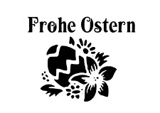 Schablone "Frohe Ostern2 " auf