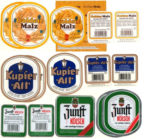 Alte bieretiketten erzquell - alte,