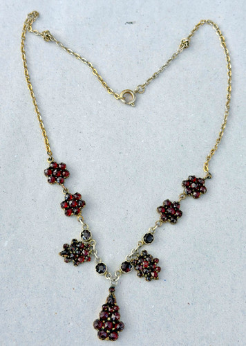 Jugendstil granatkette kette - granatkette,