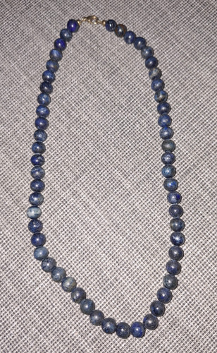Perlenkette sodalith 44cm - perlenkette,