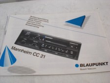 Bedienungsanleitung Cassetten-Autoradio Blaupunkt Mannheim CC21  (FG109)