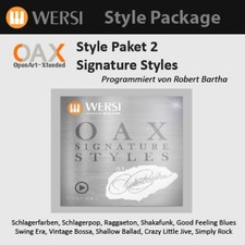 Wersi OAX Style Paket 2 Signature Styles Aktivierungsschlüssel SONIC Orgel SW