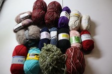 1kg Wollpaket verschiedene Materialien Wolle Wollreste siehe Bild Top Zustand