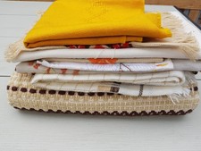 8x DDR Tischdecke, Decke, Handarbeit, Vintage VEB Ostalgie Kunstgewerbe Set