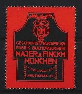 Reklamemarke münchen majer - reklamemarke, &