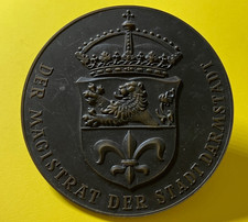 Alte Bronze Plakette 8cm