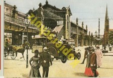 Berlin AK Bahnhof Hochbahnhof Bülowstraße um 1909 Eisenbahn  Pferdekutsche Repro