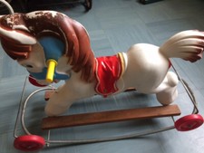 Vintage / Retro Schaukelpferd, Kinder-Wippe, Nachziehpferd 60er Jahre
