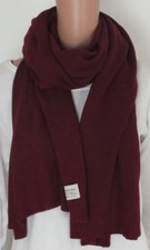 ITALY XXL Schal Strickschal Wollschal Stola Cape mit Kaschmir bordeaux dunkelrot