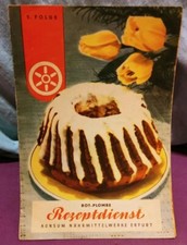 DDR - ROT-PLOMBE REZEPTDIENST - VEB KONSUM NÄHRMITTELWERKE ERFURT 1957 VINTAGE