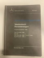 Mercedes Tabellenbuch