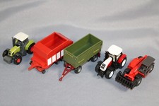 Siku Claas Traktor & Fortuna 2-Achsanhänger + Steyr + Manitou Siku Super-Serie