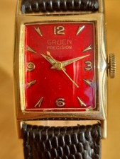 SEHR SELTENE VINTAGE GRUEN  PRECISION CURVEX HERRENARMBANDUHR