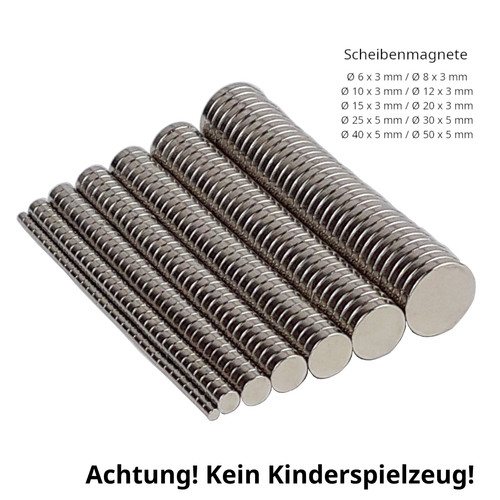 Magnete scheibe ø 6mm - , 6mm-50mm