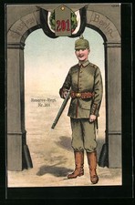 Ansichtskarte Berlin, Soldat in Uniform des Reserve-Regiments Nr. 201 1916 