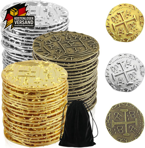 Piratenschatz münzen set - münzen, 60