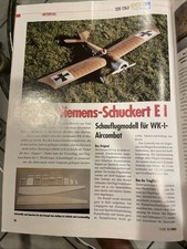 Bauplan für Elektroflugzeug Siemens-Schuckert E1, 130 cm Spannweite