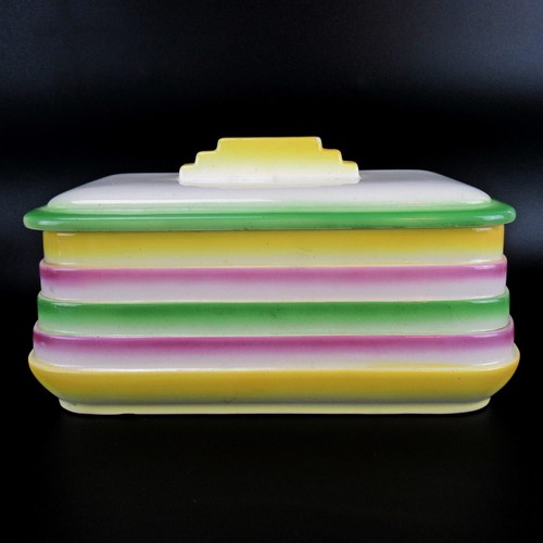 Art deco keramik - art, deckeldose