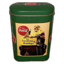 Coca Cola Blech Dose Vintage 1992  Sparkling Christmas Grün 90er Jahre klein