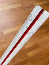 2x Dreikant Maßstab Lineal 6fach Teilung Vintage GUSTAV URBAN MANNHEIM