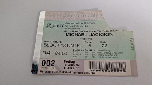 Michael jackson ticket - michael, jackson,