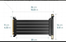 PCIe Gen 4 16x Riser Kabel 20cm flexibel GPU Erweiterung Schwarz