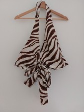 ZARA Crop Top S Zebra Muster