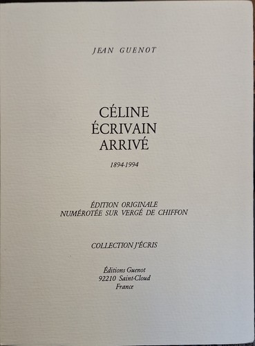 Jean guénot céline - jean,