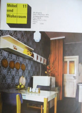 MÖBEL UND WOHNRAUM 11 - 1974 November DDR Standard-Eisenberg Schrankwand 3-Raum