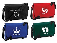 Baby Wickeltasche Pflegetasche Schultertasche Kinderwagentasche inkl.Wunschdruck