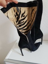 Riccardo Cartillone Stiletto Stiefel Wildleder schwarz Italy 35