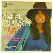 7" Single - Carly Simon - You're So Vain - S1330 - washed & cleaned